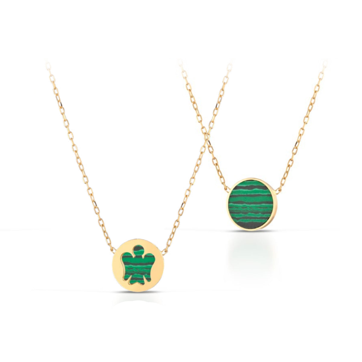 Collana Donna Ragazza Roberto Giannotti Angelo Oro Giallo 18 KT Malachite PZ688